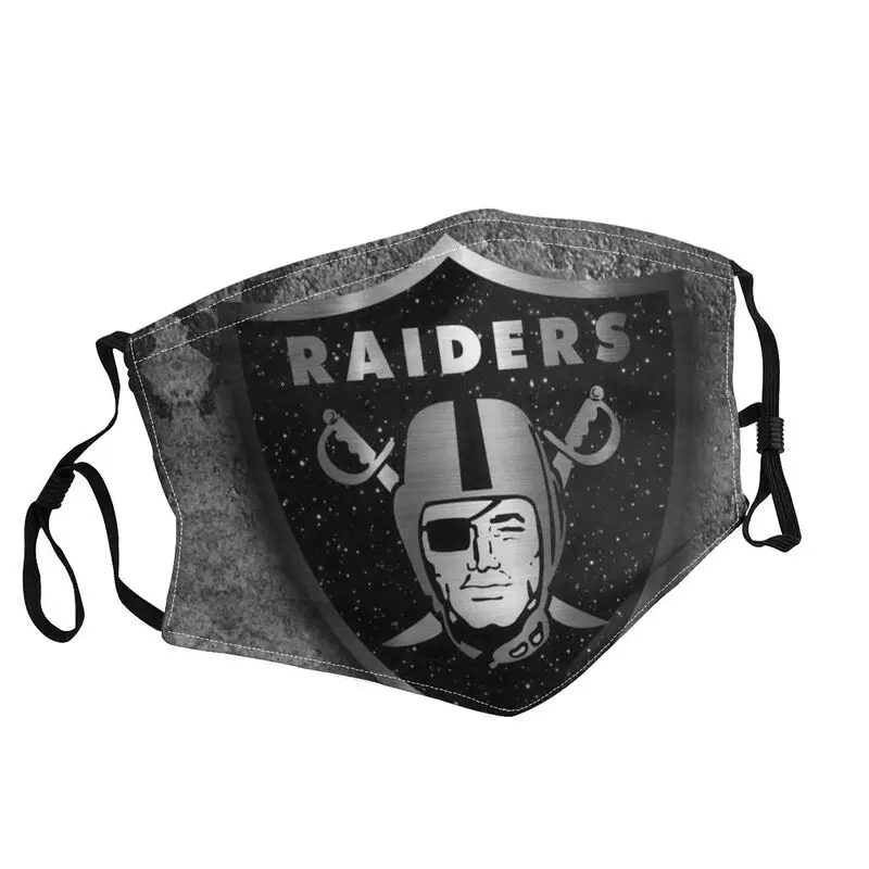 

Non-Disposable Las Vegas Raiders Logo Mask for Face Sports Skull Anti Haze Protection Mask Respirator Mouth Muffle