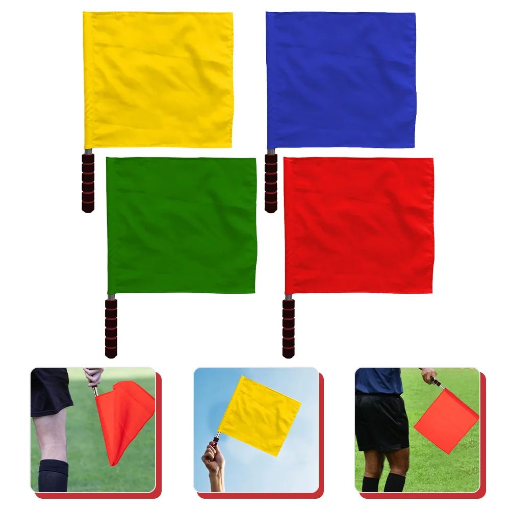 

Flag Flags Referee Linesman Football Hand Matchfield Soccer Volleyball Ref Track Cheering Fan Waving Events Training Special