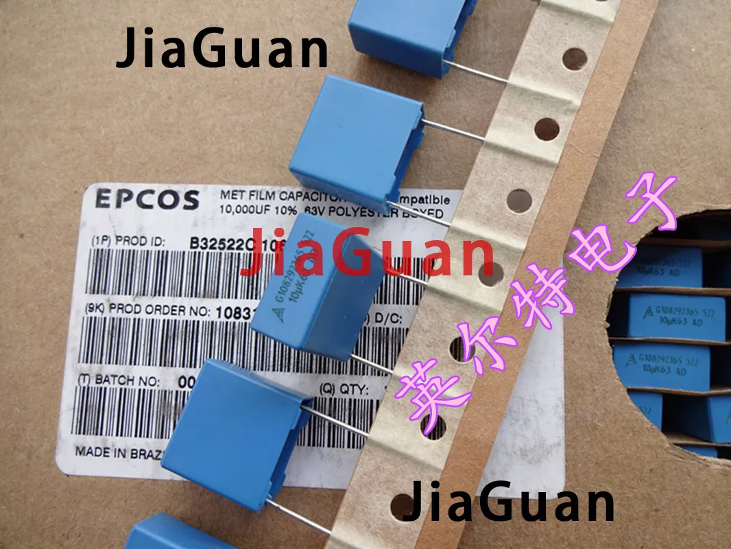 10PCS NEW EPCOS B32522C0106K 10UF 63V PCM15 106/63V p15mm 10000NF B32522 10UF/63V 10UK63V 10U