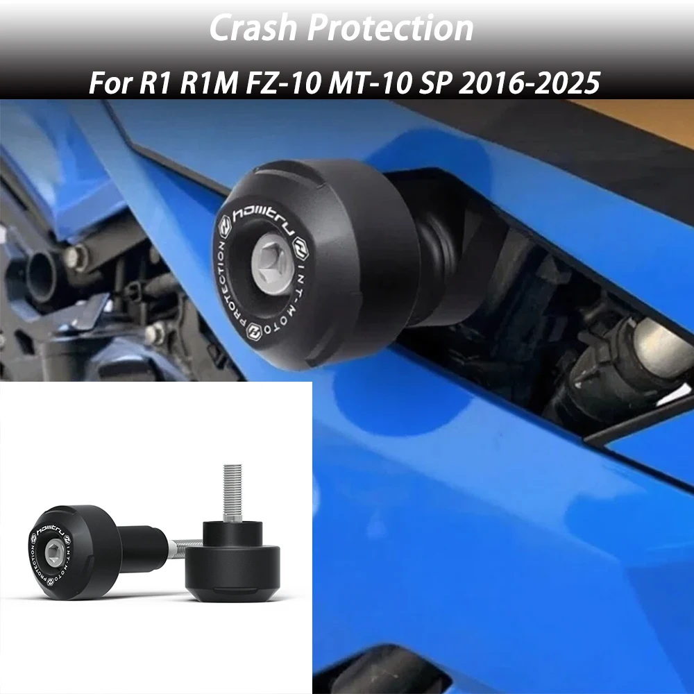 Фото Ползунки рамы, защита от столкновений для Yamaha R1 R1M FZ-10 MT-10 SP, аксессуары для мотоциклов, защита от падения накладки двигателя 2016-2025 №1
