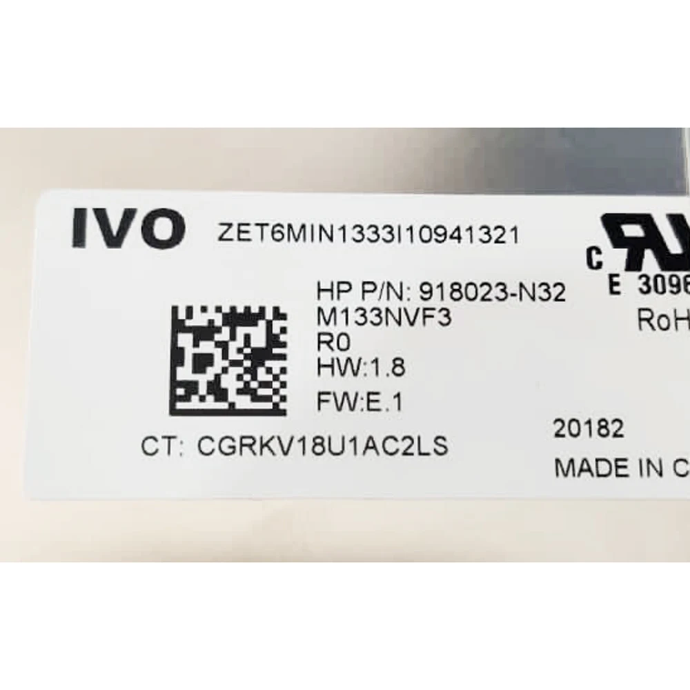 Панель дисплея M133NVF3 R0 120 Гц для ноутбука HP 830 G5 ЖК-экран 13 3 дюйма IPS 40 контактов