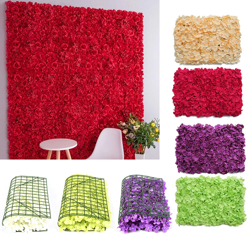 

Simulation Hydrangea Wall Artificial Flower Wall Wedding Accessories Fake Flower Row Window Decorative Wall Decor Hydrangea Row