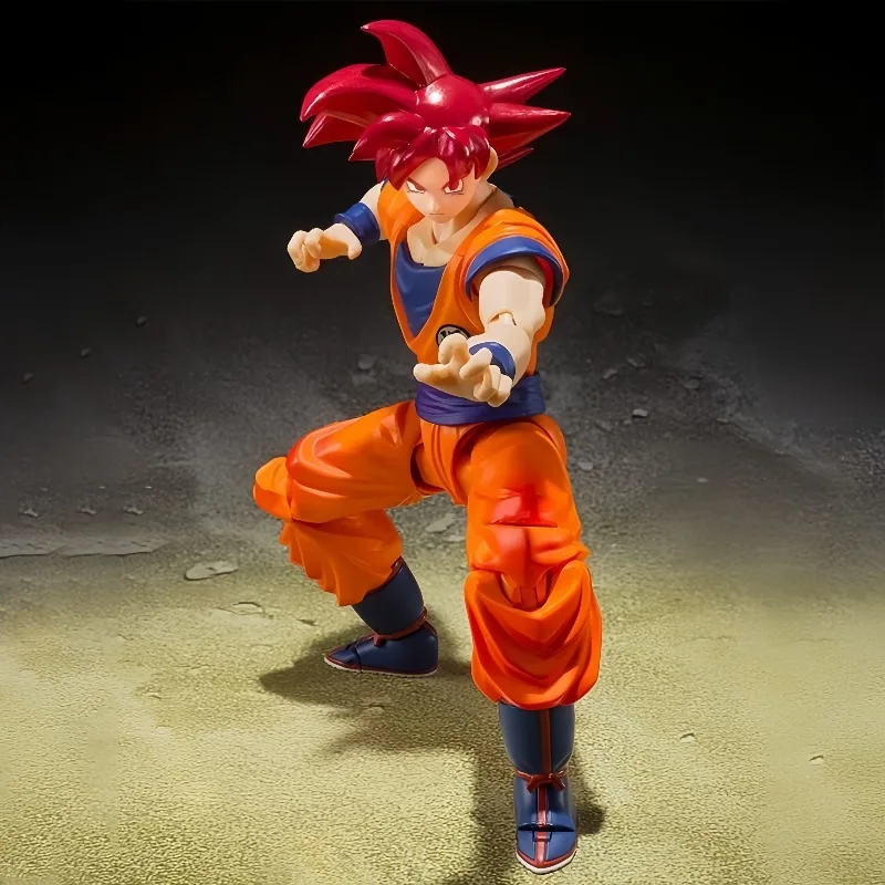 Фото Оригинальная коллекционная подвижная фигурка Bandai S.H.Figuarts Dragon Ball Super Super Saiyan God Son Goku в оригинальной коробке №5