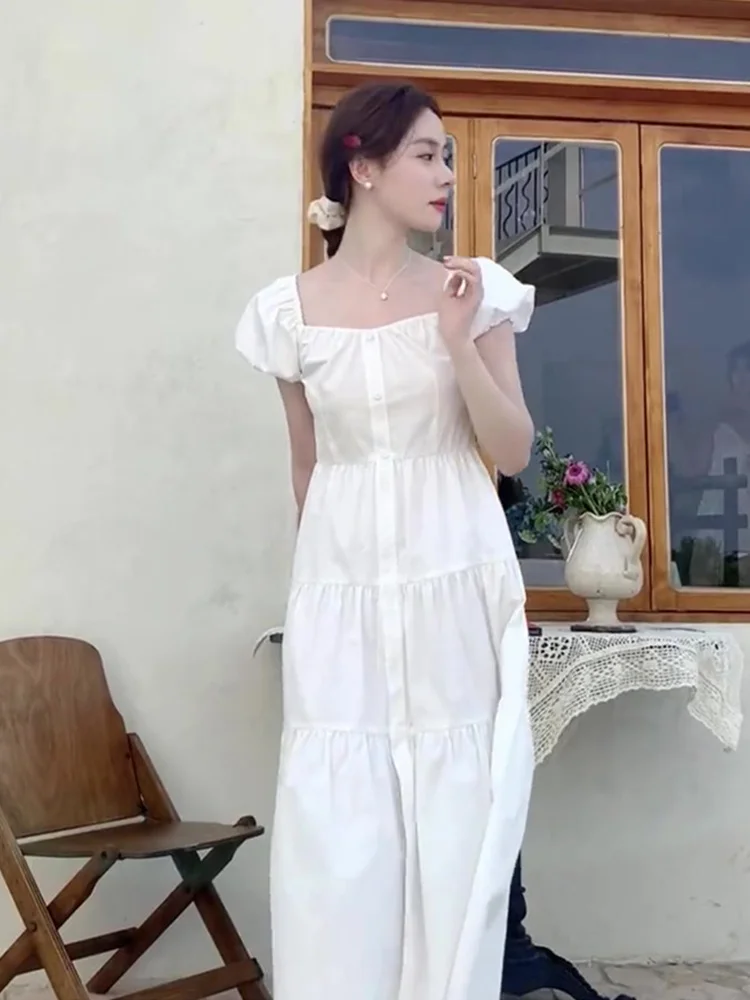 High end exquisite dress for adult women in summer, daily sweet and gentle style, super immortal style, French small white