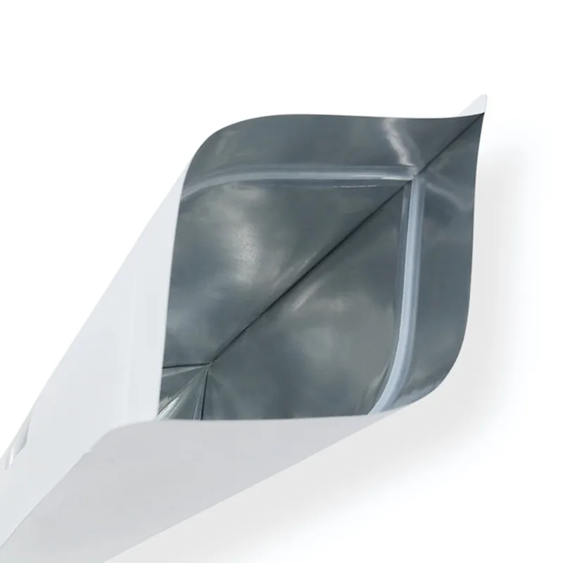 50pcs 3D White Kraft Paper Window Zip Lock Bag Reclosable Foil Inlay Ground Coffee Snack Tea Chocolate Gift Packaging Pouches |