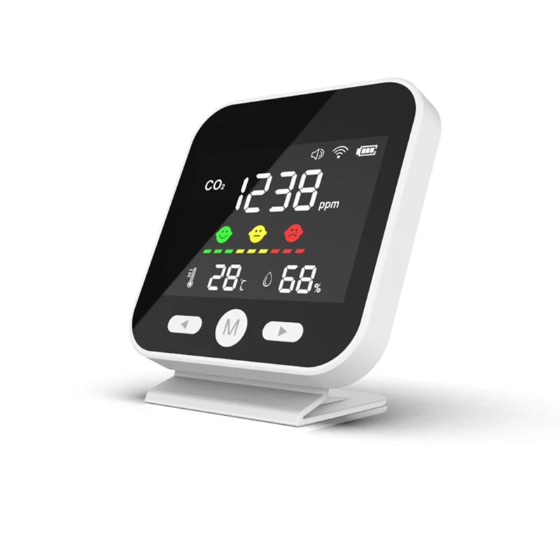 

Spot Goods Mini Air Quality Monitor, Temperature Humidity Monitor, CO2 Meter Digital Carbon Dioxide TVOC HCHO Detector