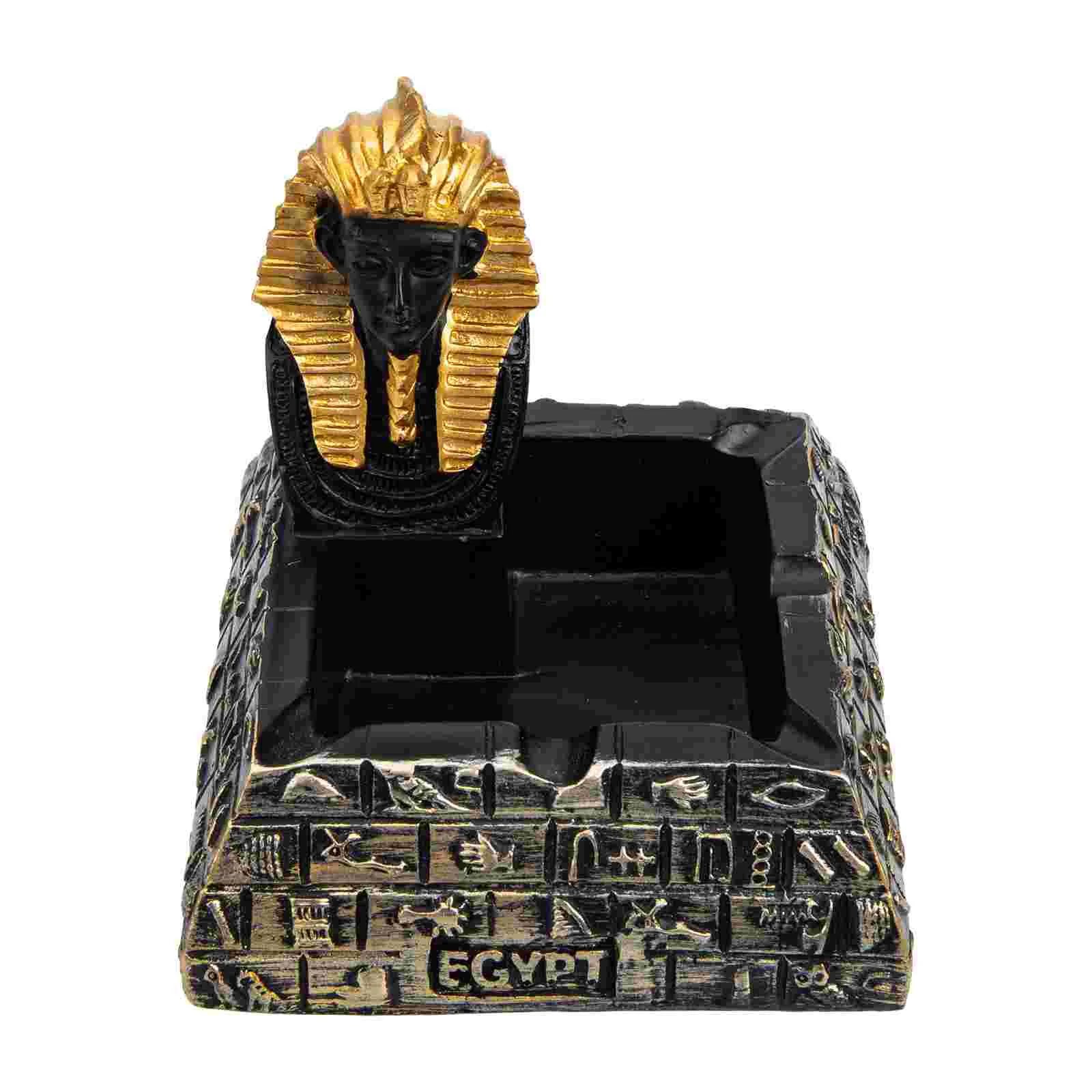 

Ashtray Egyptian Ashtrays Ash Outdoor Statue Container Ancient Tray Decorative Desktop Vintage God Nefertiti Decor Shui Feng