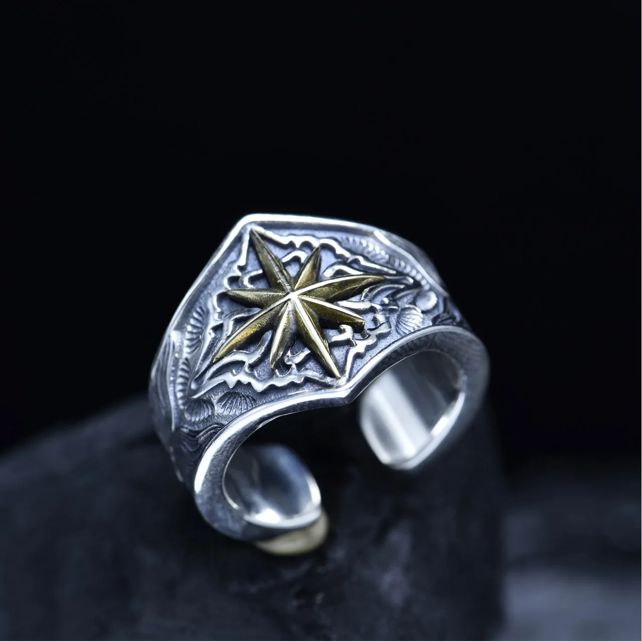 Кольцо OANA S925 из стерлингового серебра простое кольцо на указательный палец с