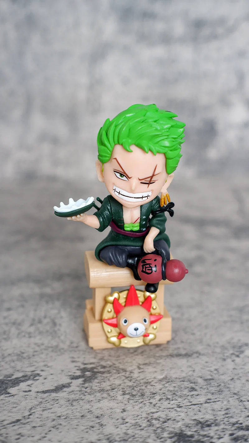 Kawaii Anime One Piece Луффи Ророноа Зоро Санджи с тысячей солнечных лодок ПВХ Фигурка