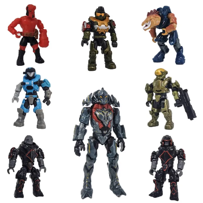 

HALOES Megablokss Movable Soldieres Blockes Figures Model Toy Collection Scene Desktop Ornament