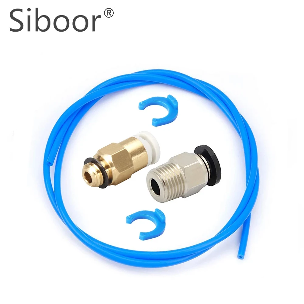 PTFE Tube Teflonto Pipe PC4-01 Straight Pneumatic Fitting Push Connector+ Quick Fitting Bowden For Ender 3 CR10 3D Printer Parts