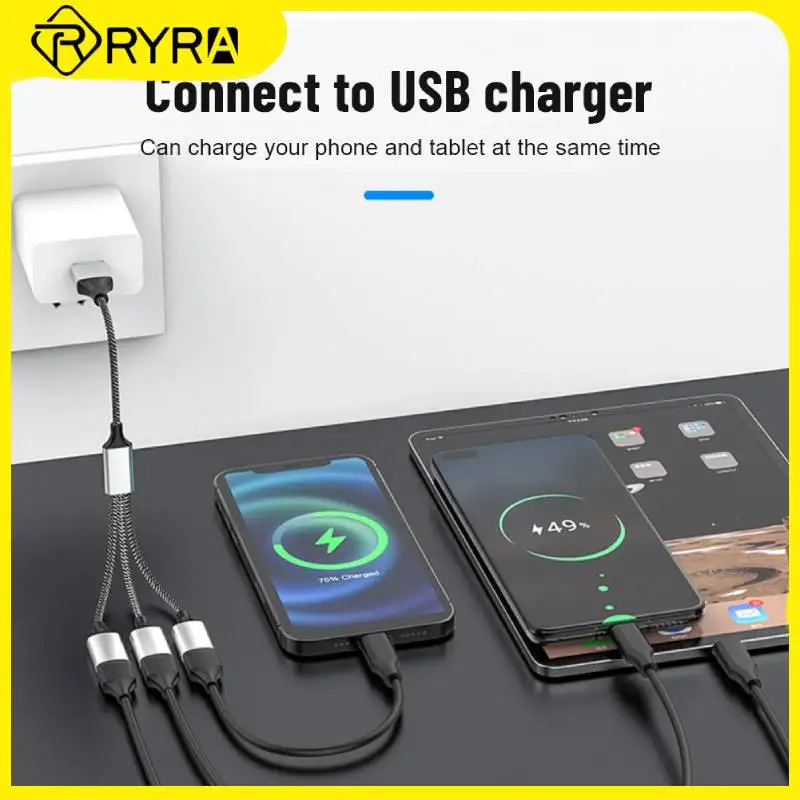 

RYRA 4 Ports USB2.0 Hub High Speed Transmission HUB OTG Splitter Adapter Converter Cable PC Mobile Phone Laptop USB C Extension