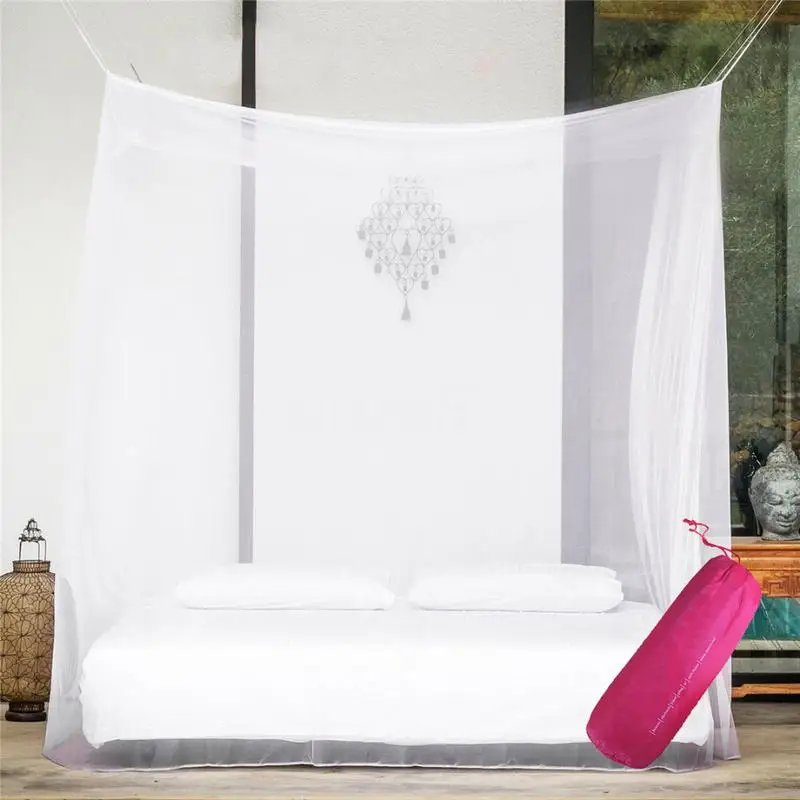 Mosquitoes Screen Net Rectangular Top Bed Canopy Curtains Hung Dome Mosquito Net Bed Mosquito Repellent Tent Bedroom Full Net