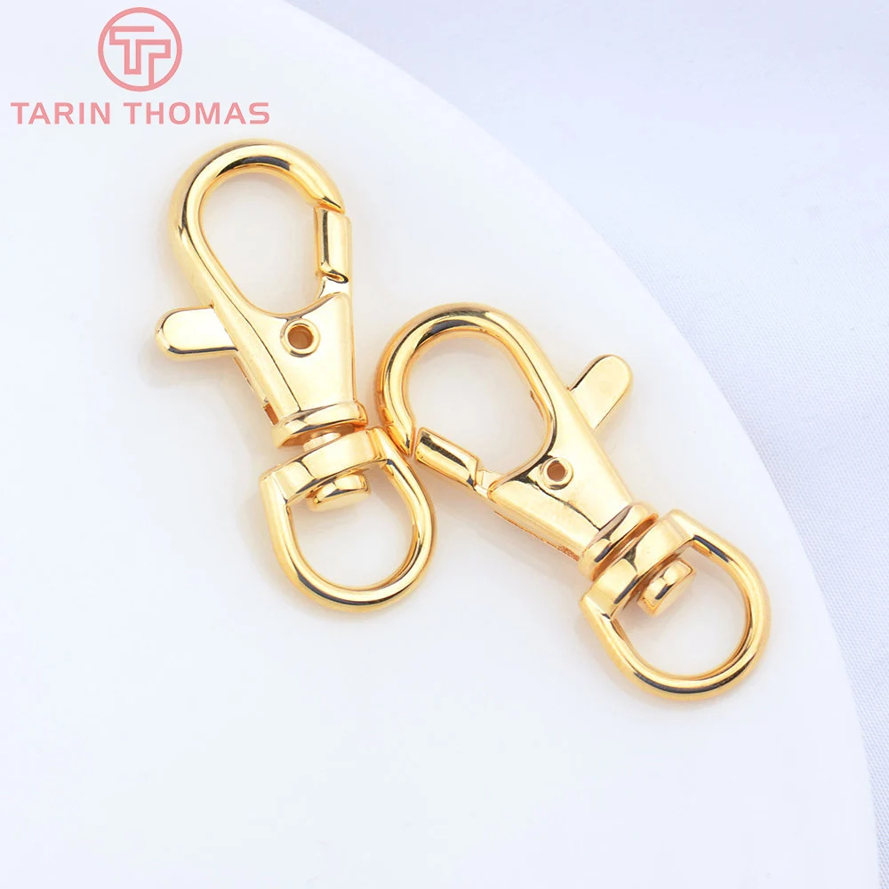 

(4771)10PCS 38.5MM 24K Gold Color Zinc Alloy Necklace Bracelet Connector Clasps High Quality DIY Jewelry Making Finding