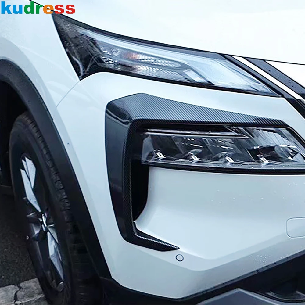 

Передсветильник фара, Накладка для бровей для Nissan Rogue X-trail 2021 2022, карбоновая автомобисветильник фара, Накладка для век, молдинговая полоса, н...
