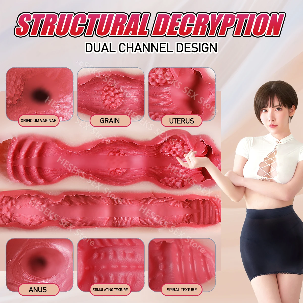 Реалистичная вагина HESEKS