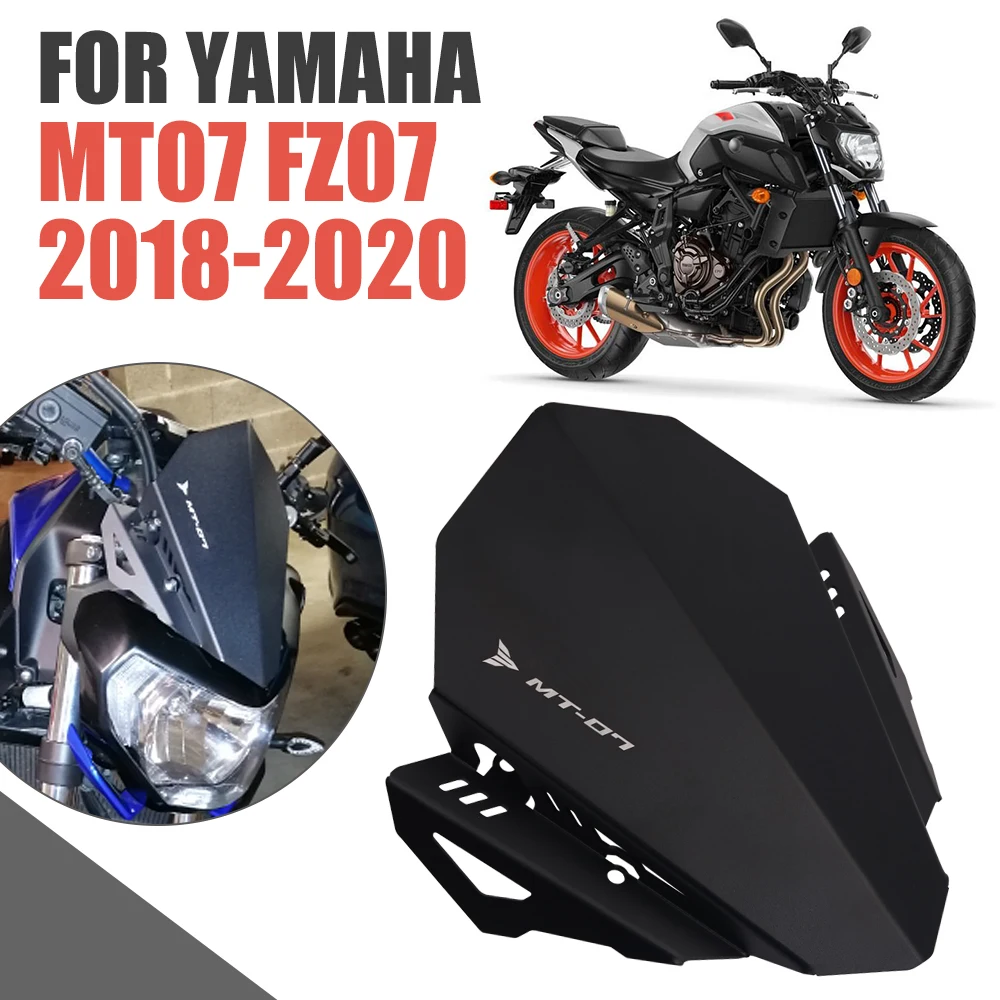 Motorcycle Windshield For YAMAHA MT07 FZ07 MT FZ 07 2018 - 2020 Motorbike Wind Deflector Windscreen Fairing Guard Accessories