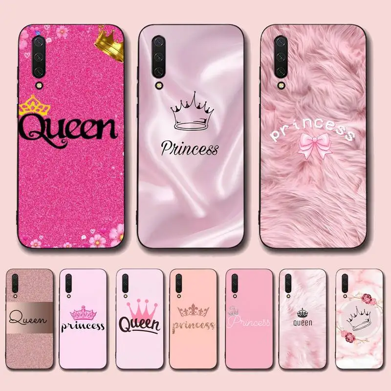 

Rose Gold Pink Princess Queen Phone Case For Xiaomi Mi 5X 8 9 10 11 12 lite pro 10T PocoX3pro PocoM3 Note 10 pro lite