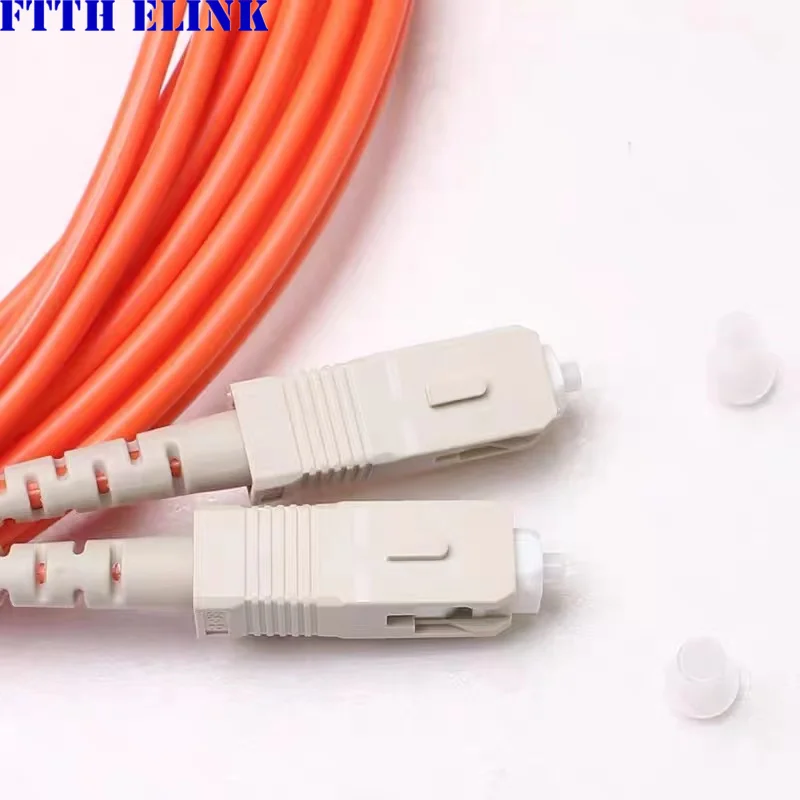 20pcs SC UPC TO SC UPC fiber optic patch cords duplex multimode 3.0mm 62.5/125um cable optical fibre jumper free shipping ELINK