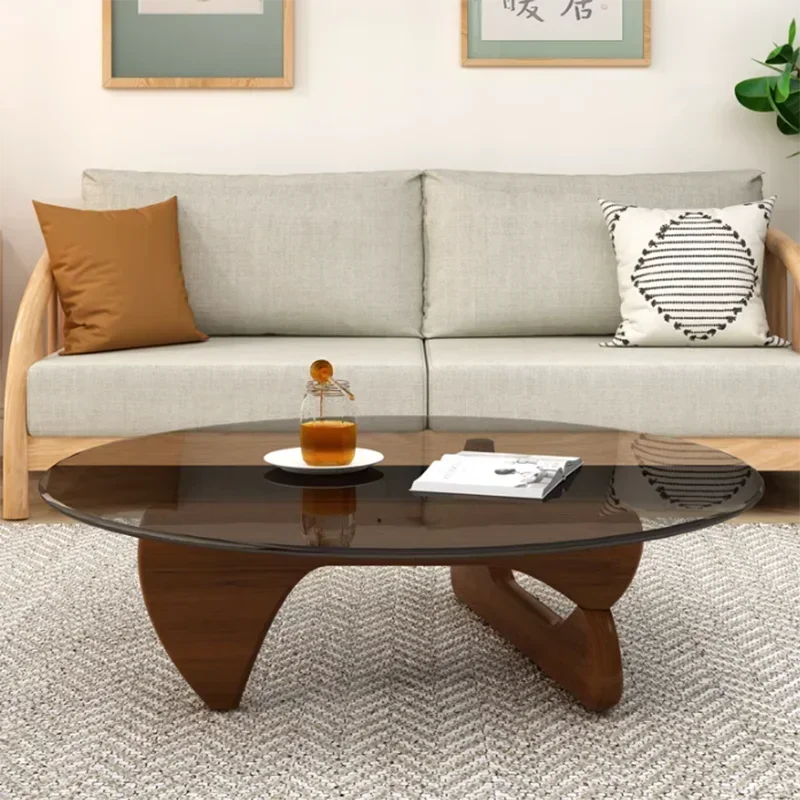 Стеклянный журнальный столик поднос дизайнерский промышленный для гостиной