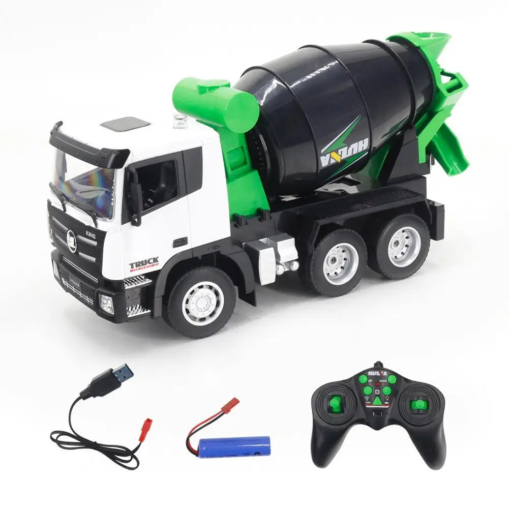 

Huina 1557 1:18 Remote Control Engineering Vehicle Toy 9-channel Electric Mixer Model For Boys Birthday Gifts