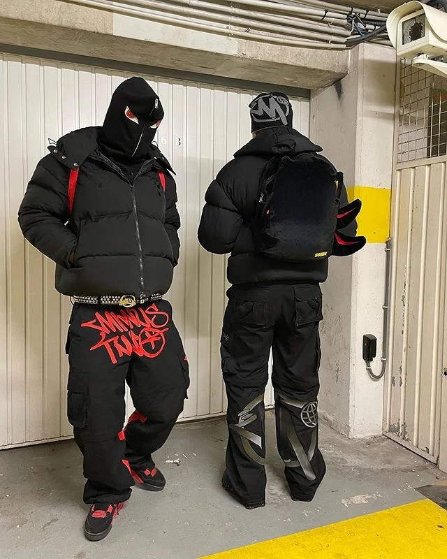

Y2K Retro Harajuku Street Trend Overalls Fashion Men's Hip-hop Letter Printing Loose Casual Trousers 2023 New Rap Mopping Pants