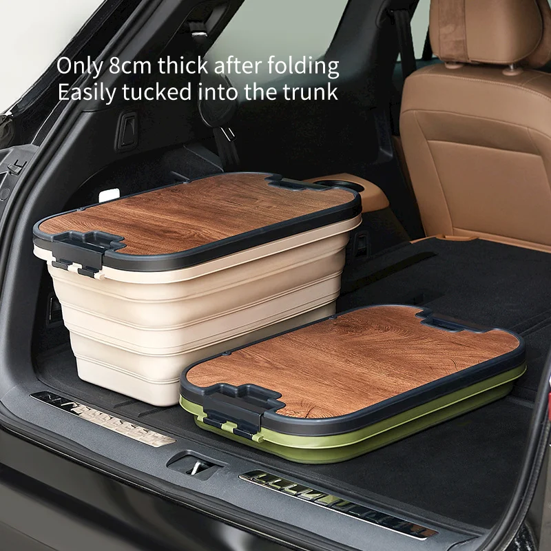 

Table Plate Picnic Bag Multifunctional Folding Camping Portable Fruit Big Capacity Container Storage Basket Outdoor BBQ