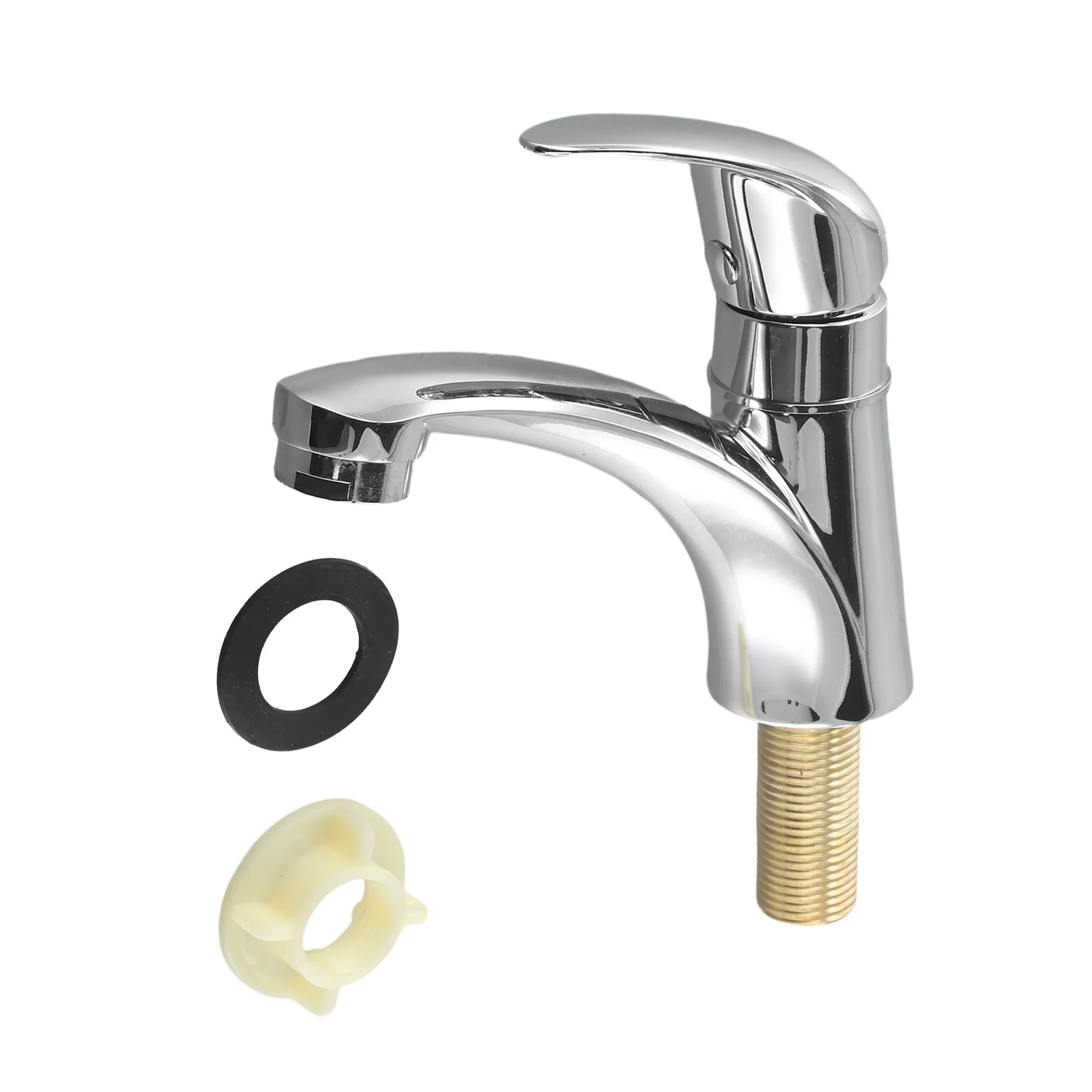 

Хромированный смеситель с одной ручкой, кран для раковины в ванной, из хромированного сплава, для холодной воды, аксессуары для кухни