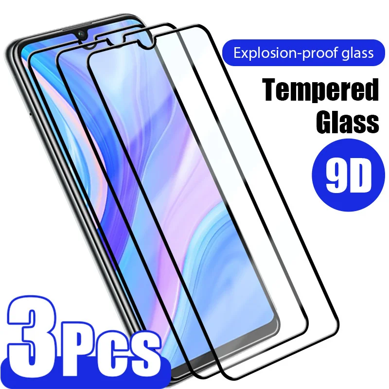 

3PCS Full Cover Protective Glass for Huawei P30 Lite P20 P40 Pro Screen Protector Film for Huawei P Smart 2019 2021 Z Glass