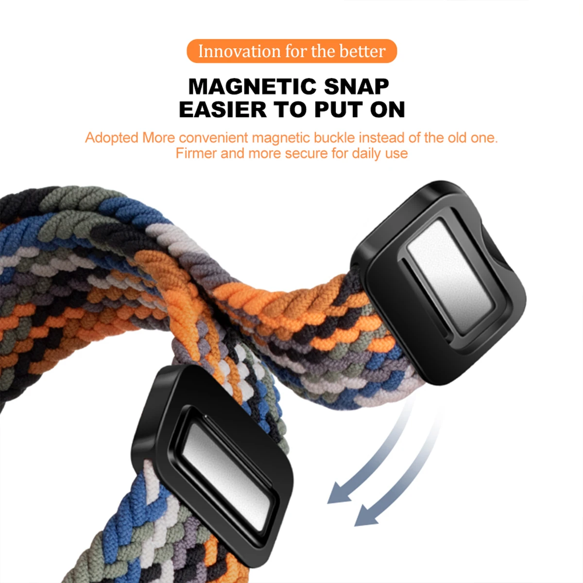 Фото Магнитный нейлоновый ремешок для Samsung Galaxy Watch Ultra 2 2026 47 мм, плетеный браслет для Galaxy Watch Ultra 2025. №4