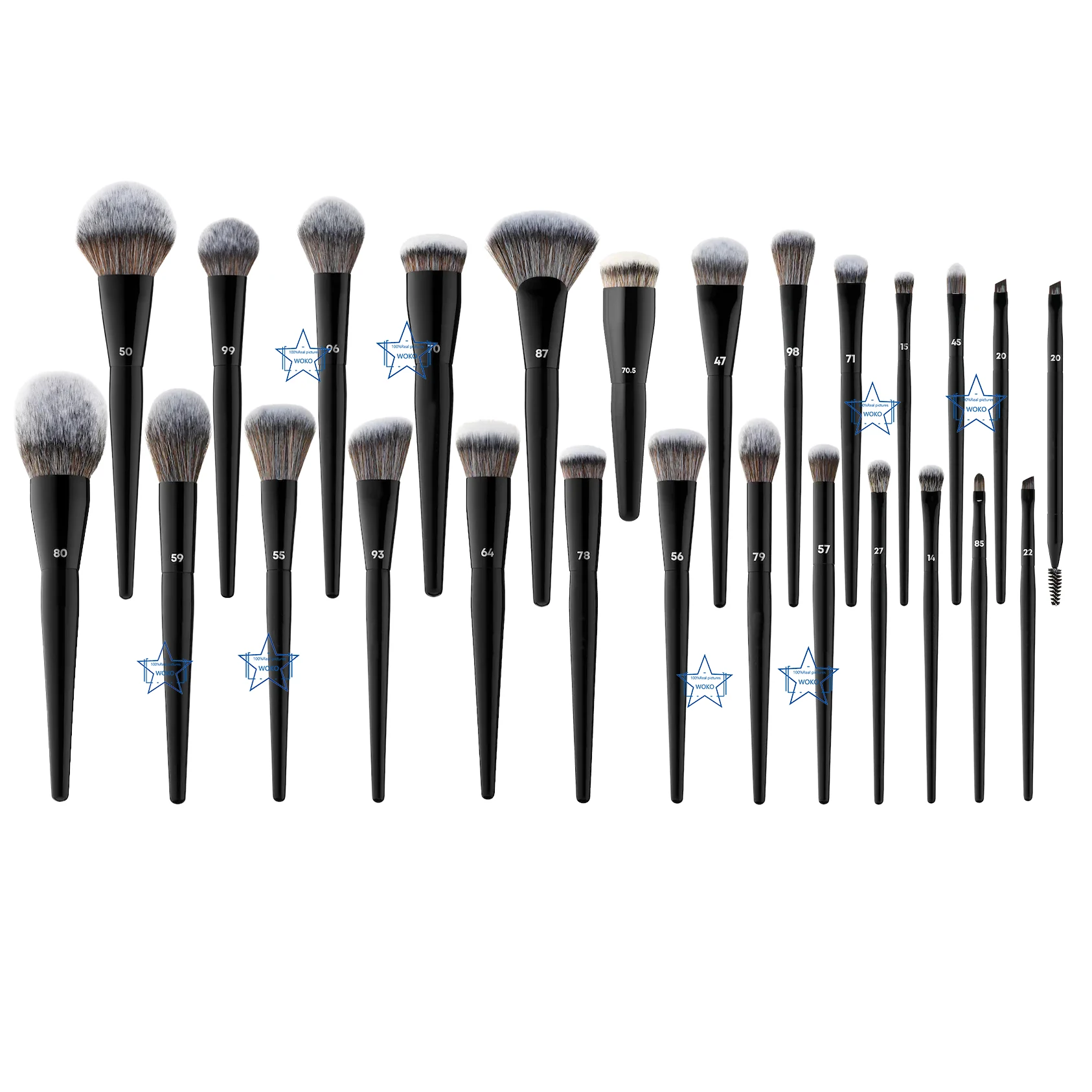 

1Pcs Black Powder Foundation Blush Contour Highlighter Sculpting Makeup Brushes Eyeshadow Crease Eyeliner Brow Make Up Tool