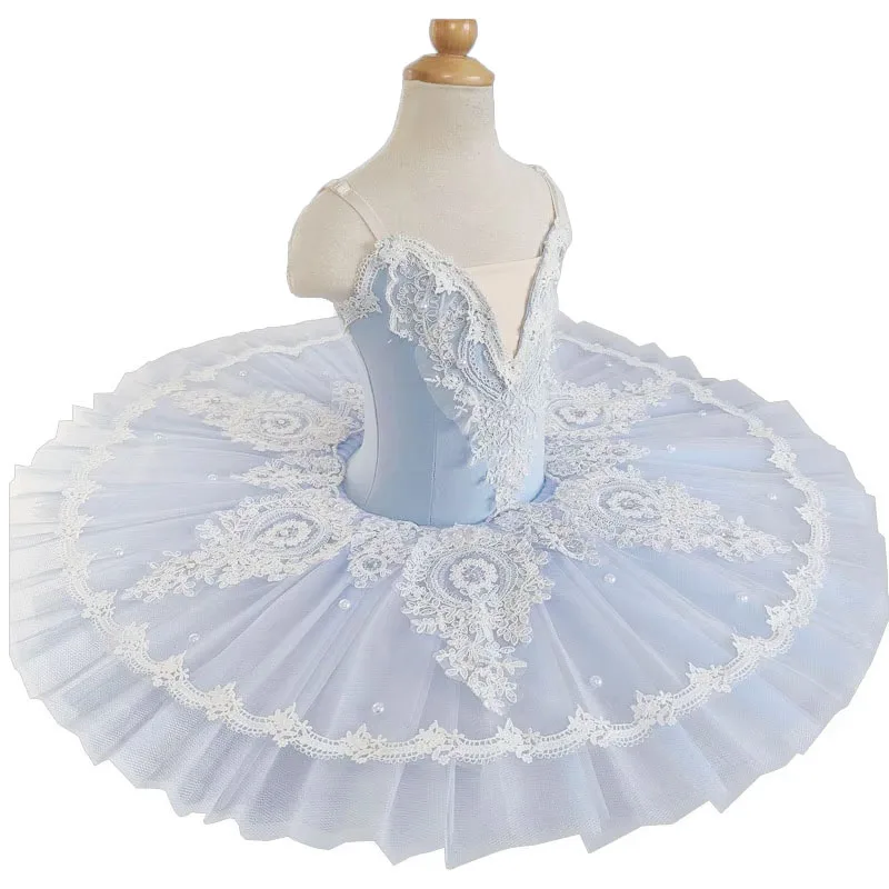 Сине-белое платье балерины профессиональная балетная пачка для детей девочек и
