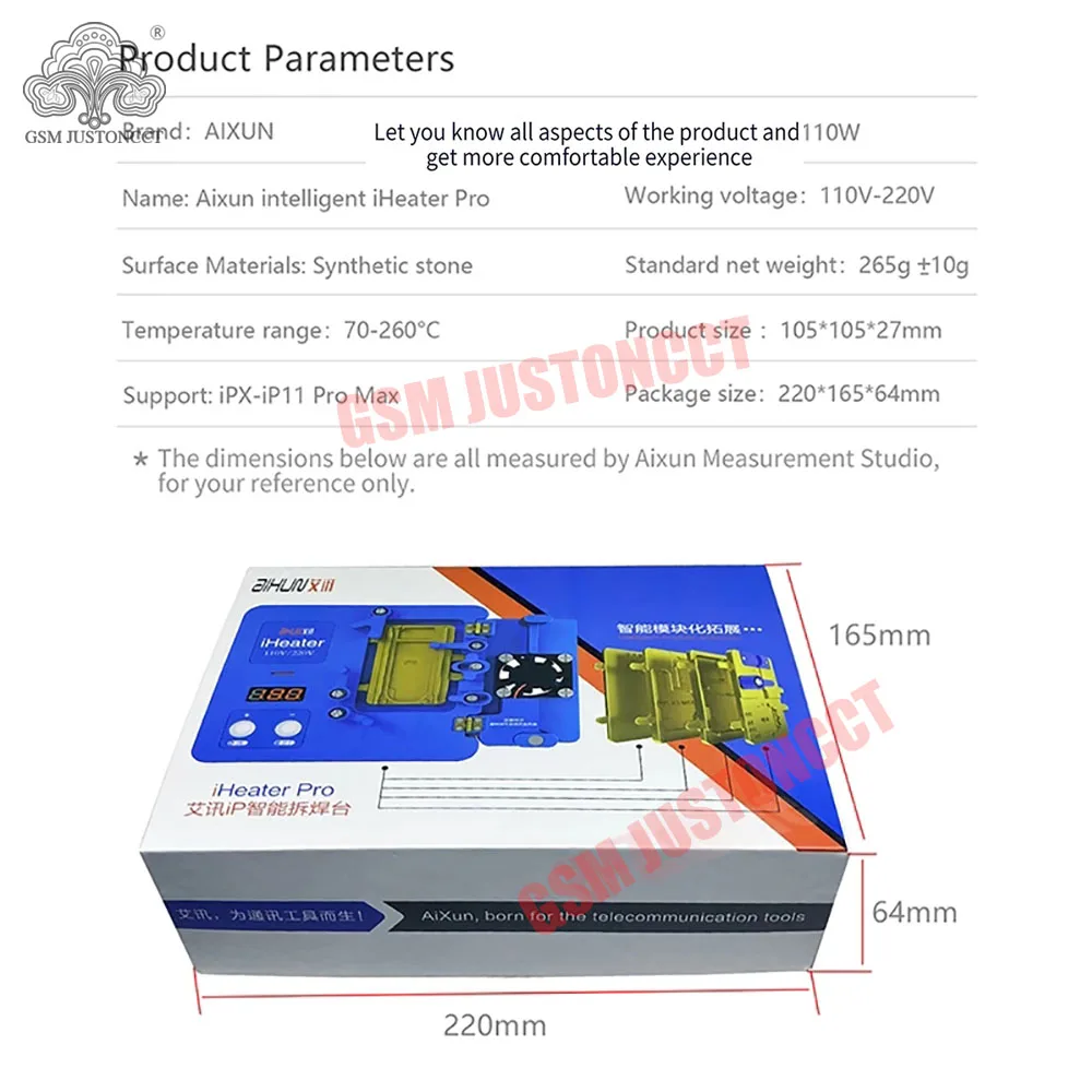 Плата предварительного нагрева JC iHeater для iPhone, обогревательная станция с идентификацией по лицу, для преднагрева материнской платы, разборк... (art.: 3920bd06df96d) - 3920bd06df96d