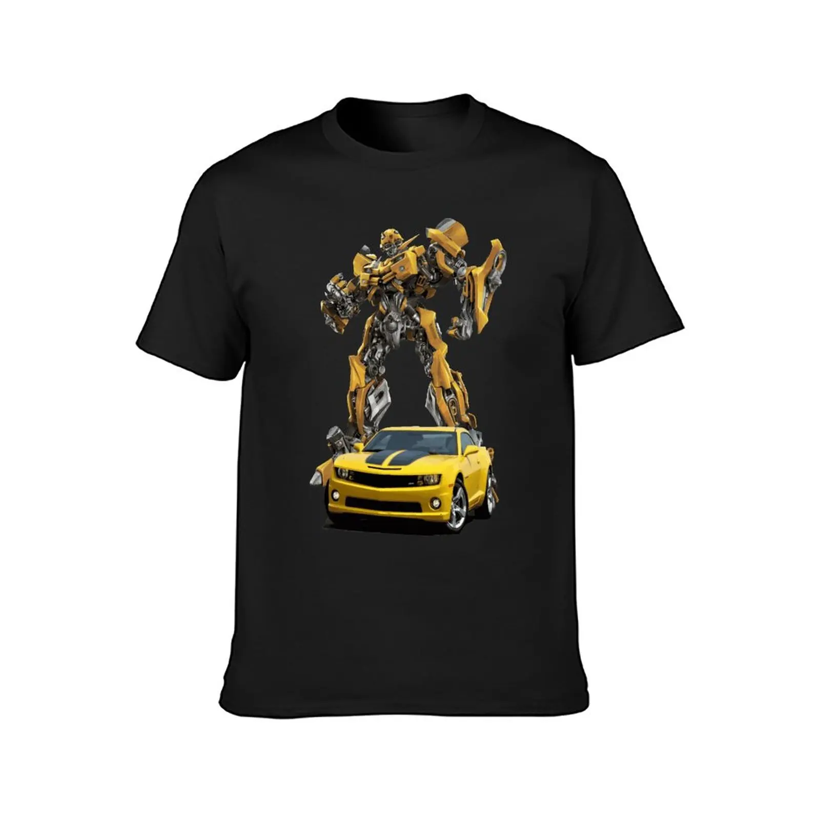 

Bumblebee Transformers Camaro Robot T-Shirts Car Power Yellow Strong Cool Boy Retro 100 Cotton T Shirts Short Sleeve Awesome