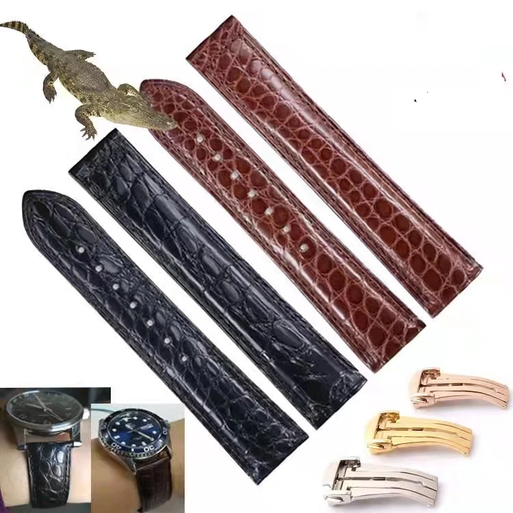 

leather watch strap Genuine leather bracelet 19mm 20mm 22m watchband for omega watch