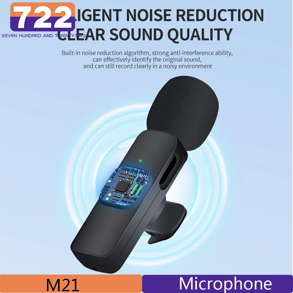 

Беспроводной петличный компактный микрофон, ручной микрофон для записи короткого видео и прямой трансляции