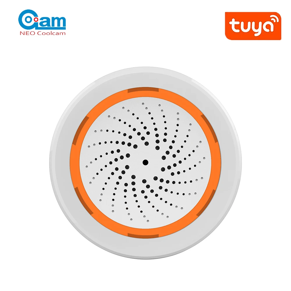Coolcam Tuya Zigbee Smart Siren Домашняя Охранная Сигнализация Со Стробоскопическим