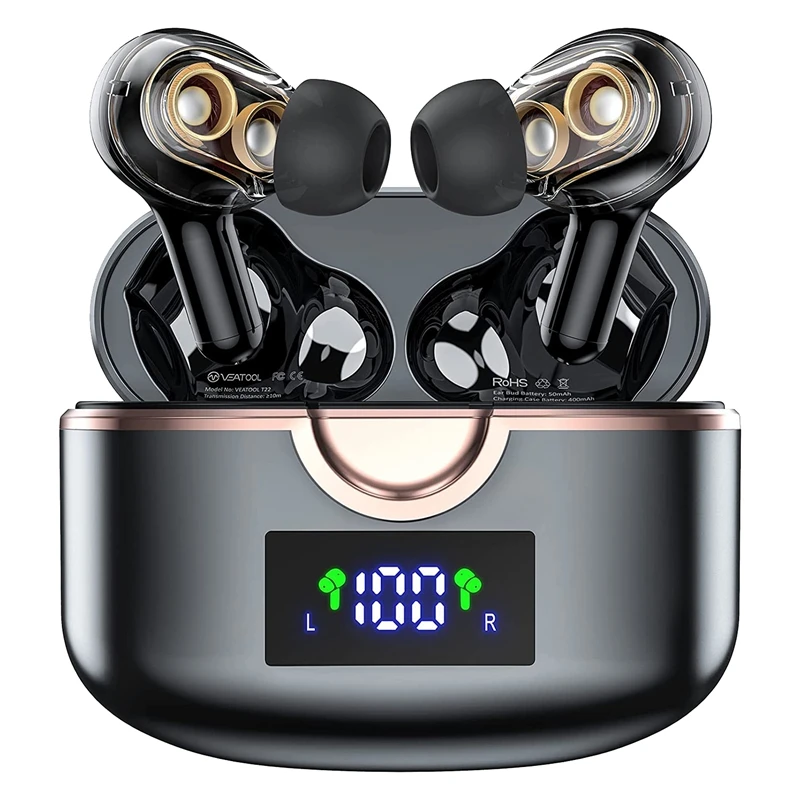 

Wireless Bluetooth Headphones TWS Bluetooth Earbuds For Sport With LED Display Charging Case