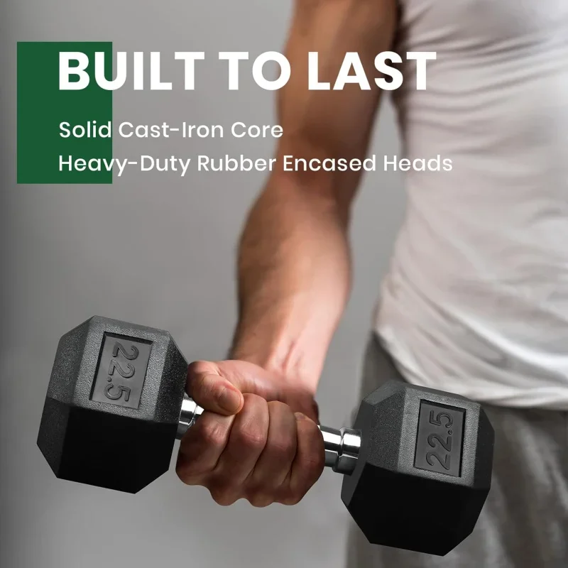 LIONSCOOL резиновые шестигранные гантели в паре или одинарных вес для гантелей с