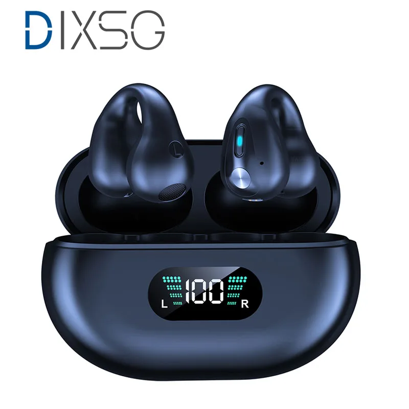 

TWS-наушники DIXSG Q80 с костной проводимостью, Bluetooth, беспроводные наушники с сенсорным управлением, водонепроницаемые спортивные наушники IPX5