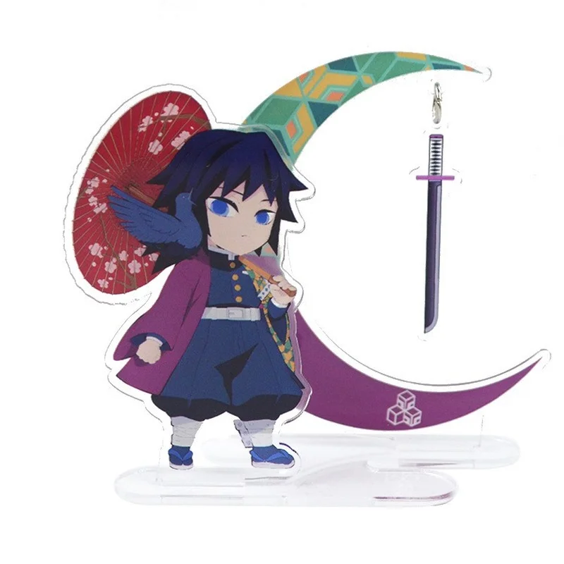 

Demon Slayer Key Chain Man Tomioka Giyuu Keyring Women Fashion Anime Cartoon Keychain Standing for Children Cute Metal Chaveiro