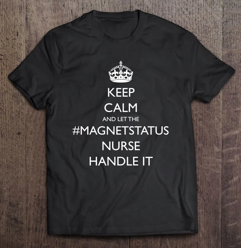 

Футболка мужская оверсайз с надписью Keep Calm I'm A медсестра с магнитным статусом, черная футболка, Мужская футболка