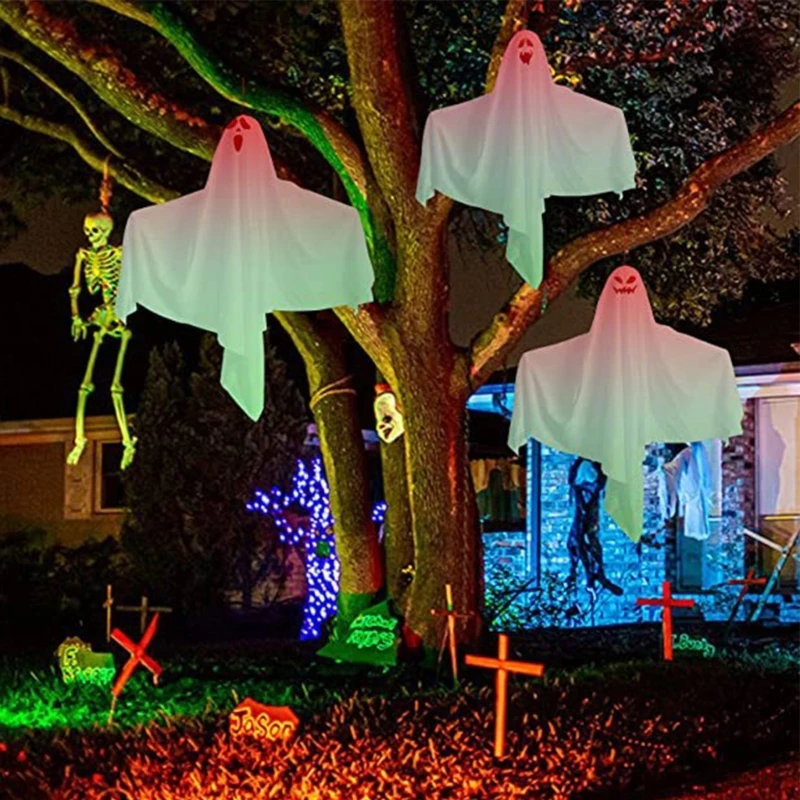 

Hauntingly Halloween Party Decoration Lighted Up Scary Expression Perfect for Indoor and Outdoor Haunted House