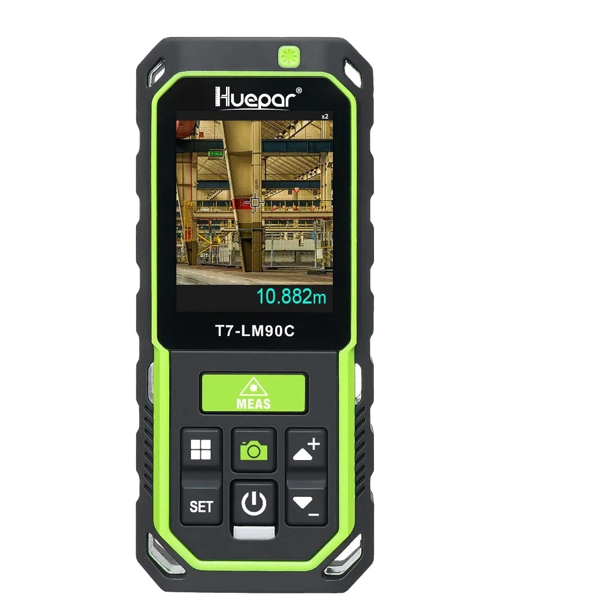 

Huepar LM90C 2X/4X Zoom, 90m/295Ft High Accuracy,Rechargeable Measurement,Color Backlit Display Laser Distance Meter with Camera