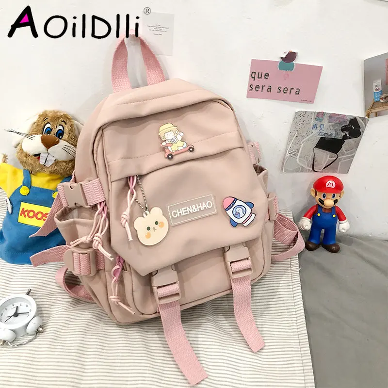 

Small Backpack Women Girls School Bag Waterproof Nylon Fashion Japanese Casual Young Girl's Bag Female Mini Travel Backpacks
