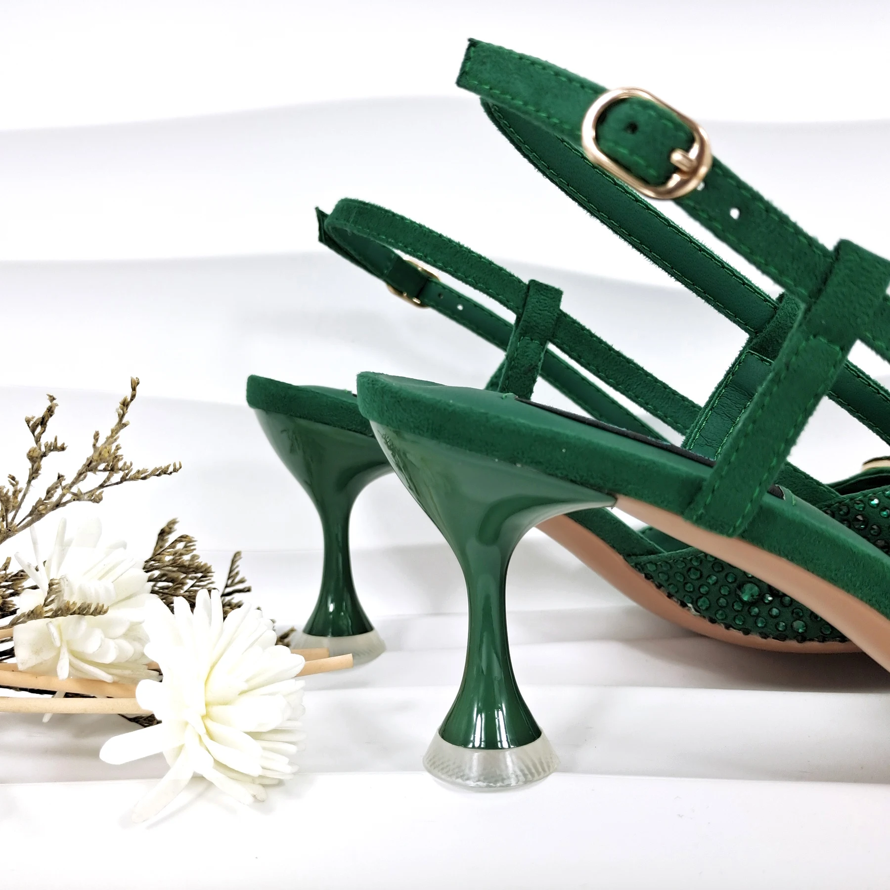 Африканские туфли и сумочки для банкетов женские на высоком каблуке с двойной