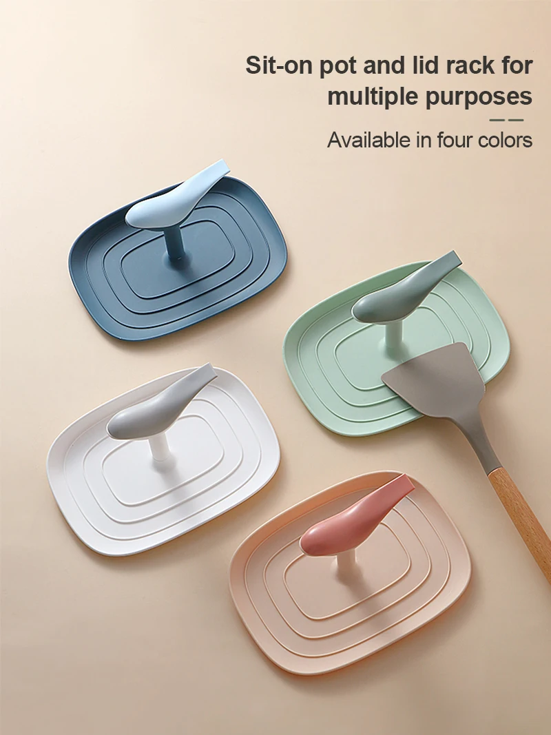 

Abs Spoon Holder Stand Multi-functional Pot Lid Shovel Kitchen Pot Lid Spatula Rack Multi-functional Storage Rack
