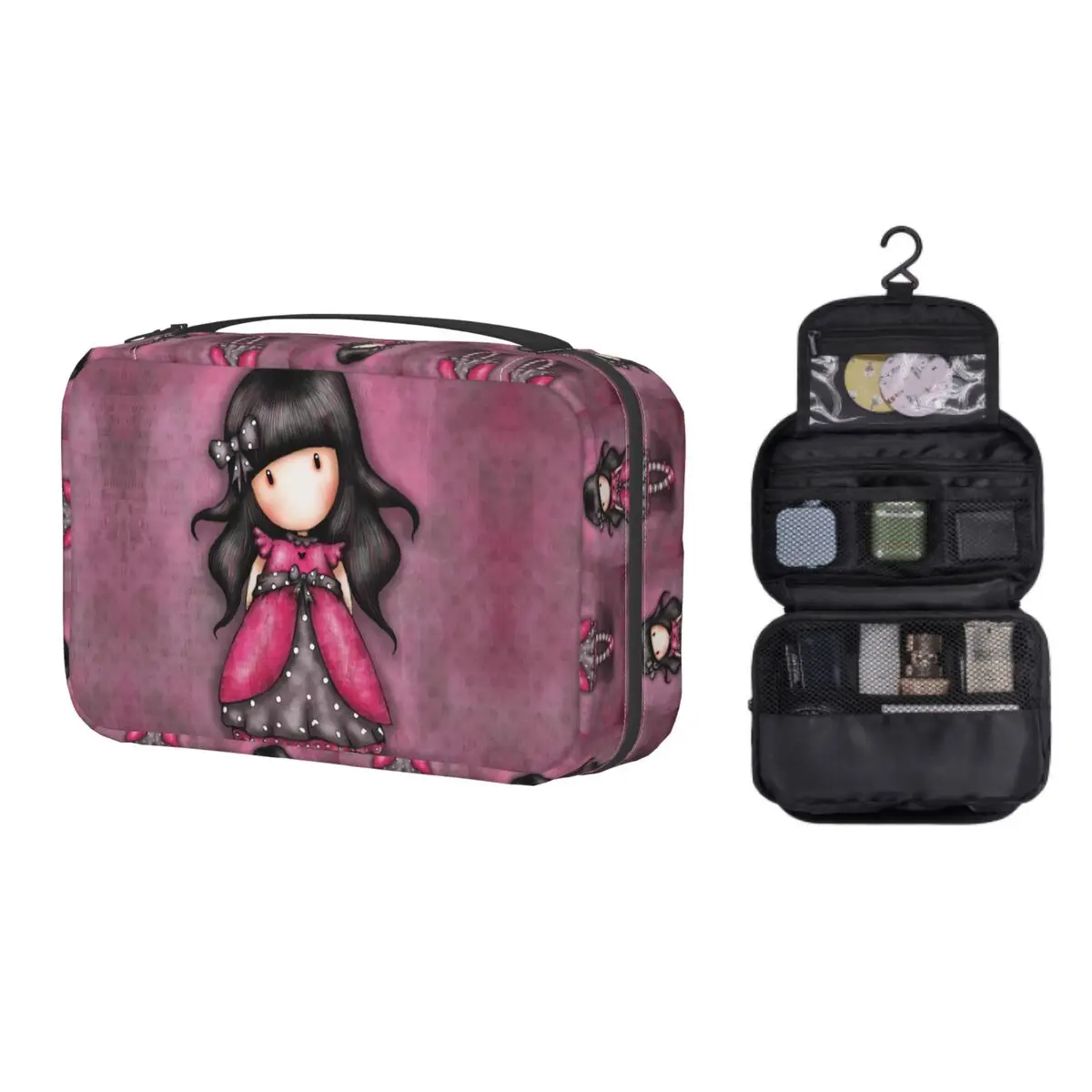 

Индивидуальная кукольная сумка для туалетных принадлежностей, женская косметичка в стиле аниме для девушек, органайзер для косметики, женс...
