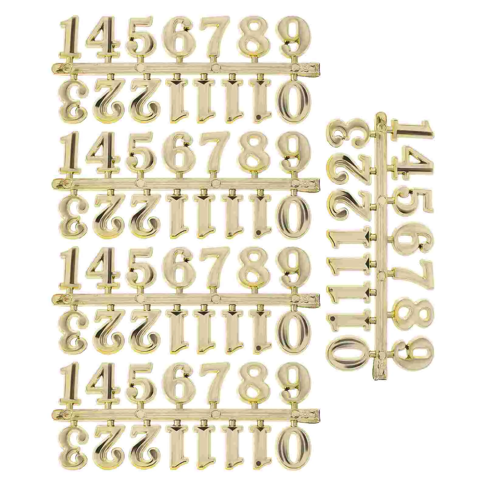 

5 Sets Clock Number Plate Decoration Arabic Digital Clocks Dial Numbers Plastic Reloj Pared