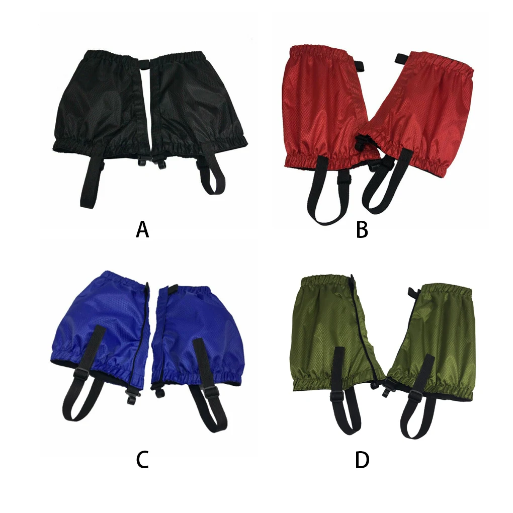 

2 Pieces Outdoor Hiking Walking Oxford Cloth Waterproof Snow Legging Thermal Gaiters Climbing Hunting Camping Black